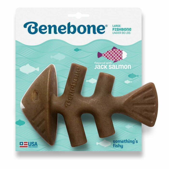 Benebone Fishbone Large жевательная игрушка для собак со вкусом рыбы — изображение 1