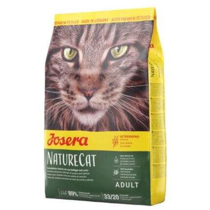 Josera NatureCat sausā bezgraudu barība jūtīgiem kaķiem ar vistu un lasi, 4.25 kg