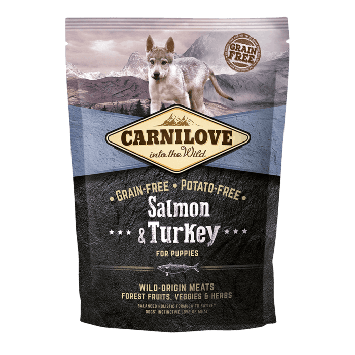 Carnilove Salmon & Turkey Puppy беззерновой сухой корм для щенков Лосось, индейка, 1.5 кг — изображение 1