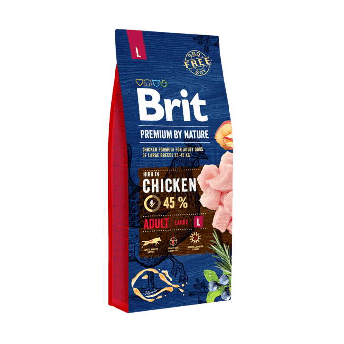 Brit Premium By Nature Adult L sausā barība suņiem Vista, 15 kg - Image 1
