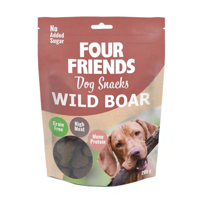 Four Friends Dog Snacks Wild Boar gardums suņiem - Mežacūkas, 200 g - Image 1