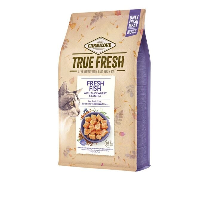 Carnilove Cat TRUE FRESH беззерновой cухой корм для кошек Рыба, 4.8 кг — изображение 1