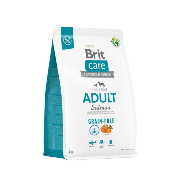 Brit Care Grain-free Adult Salmon bezgraudu sausā barība suņiem Lasis, 3 kg - Image 1