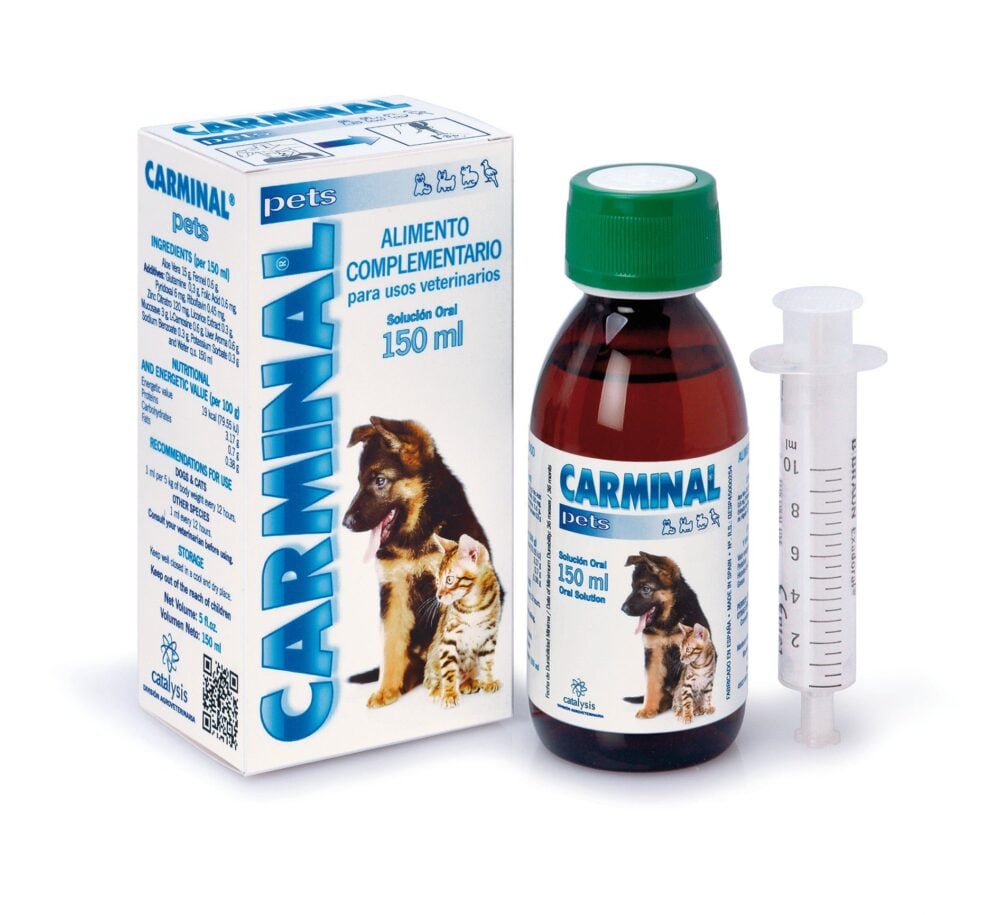 Bod._CARMINAL_Pets_2048x2048 Catalysis CARMINAL Pets sīrups gremošanas trakta atbalstam suņiem un kaķiem, 150 ml - Image 1