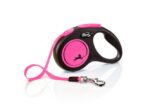 flexi Neon M 5m pink (lente) - pavada suņiem – inerces pavada suņiem - Image 8