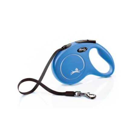 flexi New Classic M 5m blue (tape) - pеменной поводок