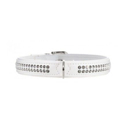 Collar Modern Art Deluxe 35 nickel Faux Leather white/white
