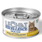 Lechat Excelence Mousse STERILISED Chicken and Livers 85g - konservi kaķiem
