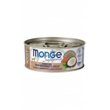 Monge Supreme Tuna with Brown rice&coconut Adult 80 gr - konservi kaķiem