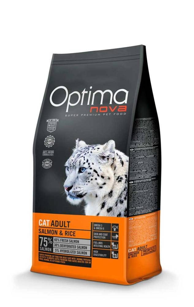 Optima Nova Cat Adult Salmon & Rice 8kg - Image 1