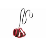 Flamingo krušu siksna ar pavadu kaķiem Black&Red 110x10cm - Image 2