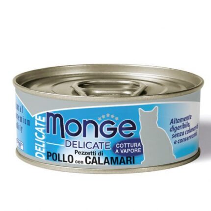 Monge Delicate Chicken with squid 80 gr - konservi kaķiem