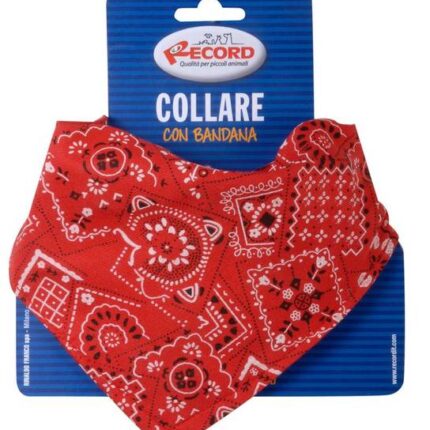 Kakla siksna regulējama ar bandanu 1 x 20/30 cm sarkana