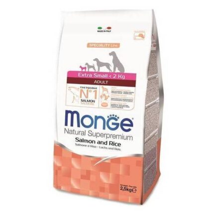 MONGE EXTRA SMALL Adult Salmon and Rice 2,5 kg - корм для взрослых собак