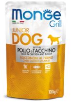 Monge Grill Pouch JUNIOR Chicken and Turkey 100 g - konservi suņiem