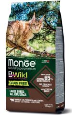 MONGE BWILD CAT Grain Free ADULT Buffalo with Potatoes and Lentils 1,5kg - корм для кошек