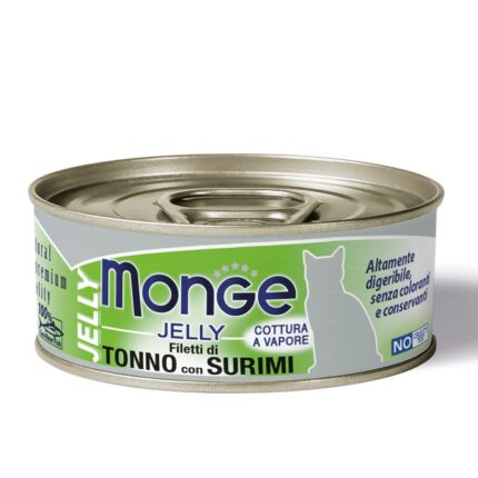 Monge Jelly Tuna Flakes with Surimi Adult 80 gr