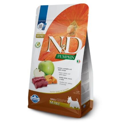 Farmina N&D Dog Grain Free Adult S беззерновой сухой корм для собак Оленина, тыква, яблоки 2kg
