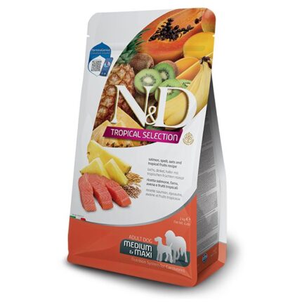 Farmina N&D Dog Tropical Low Grain Adult M/L малозерновой сухой корм для собак Лосось 2kg
