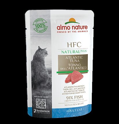 Almo Nature HFC Natural Plus Atlantijas okeāna tuncis 91%, 55g