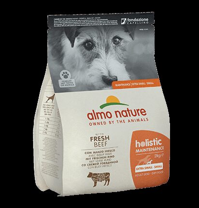 Almo Nature HOLISTIC MAINTENANCE Сухой корм с говядиной для собак размера XS/S
