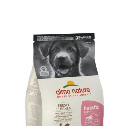 Almo Nature HOLISTIC PUPPY Сухой корм для щенков размера M/L, с курицей