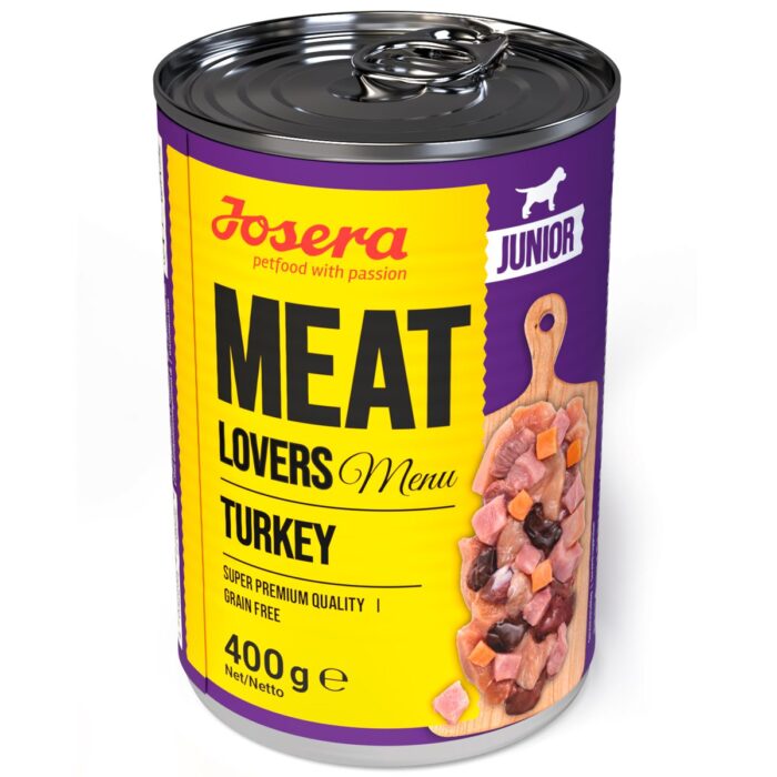 Josera Meatlovers Menu JUNIOR konservi kucēniem Tītars, 400g - Image 1