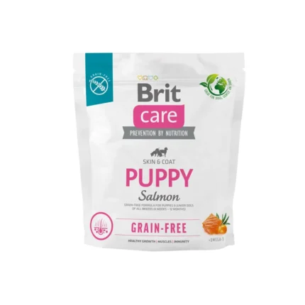 Brit Care Grain-free Puppy Salmon bezgraudu sausā barība kucēniem Lasis, 1 kg
