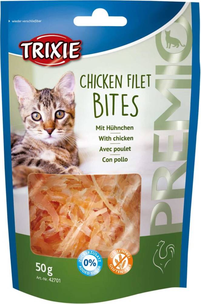 Trixie Gardumi kaķiem Premio Chicken Filet Bites 50g. - Image 1