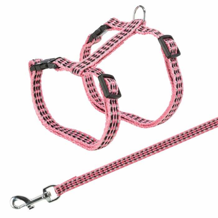 Trixie Krūšu siksna ar pavadu kaķiem Harness with Lead, Reflecting 22/42cm/10mm, Lead 1.20m - Image 3