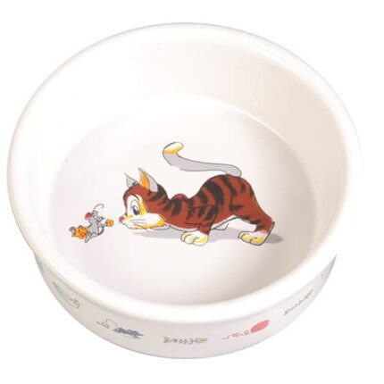 Trixie Bļoda dzīvniekiem, keramika Ceramic Bowl, 0.2l/11cm, white
