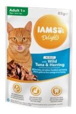IAMS Konservēta barība kaķiem CAT DELIGHT TUNA HERRING Jelly 85g.