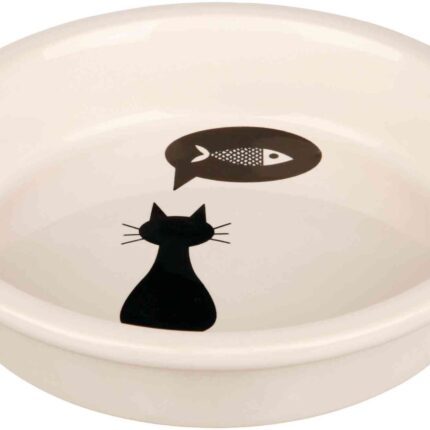 Trixie Bļoda dzīvniekiem, keramika Ceramic bowl, cat, 0.25 l/ø 13 cm, white