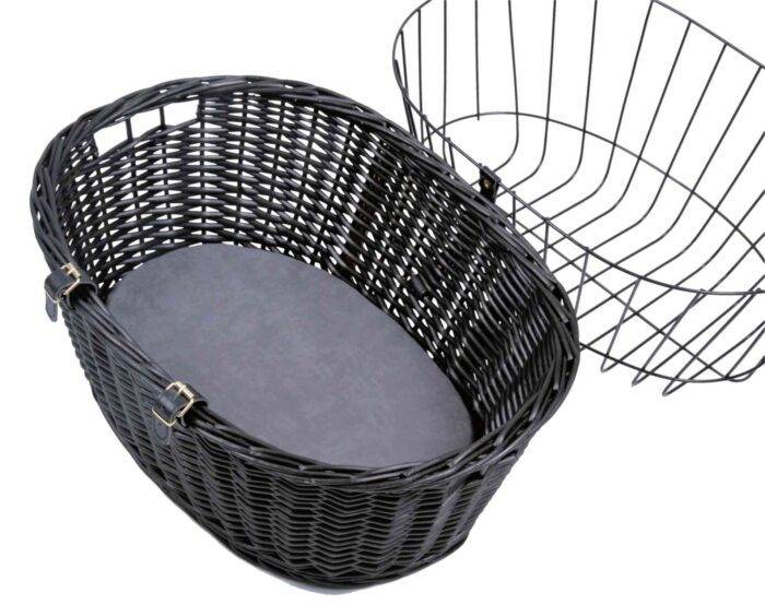 Trixie Grozs suņu pārvadāšanai Bicycle basket with lattice, 50 × 41 × 35 cm, black - Image 8