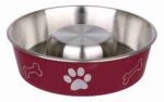 Trixie Bļoda suņiem metāla Slow Feed stainless steel bowl, 1.4 l/ø 21 cm