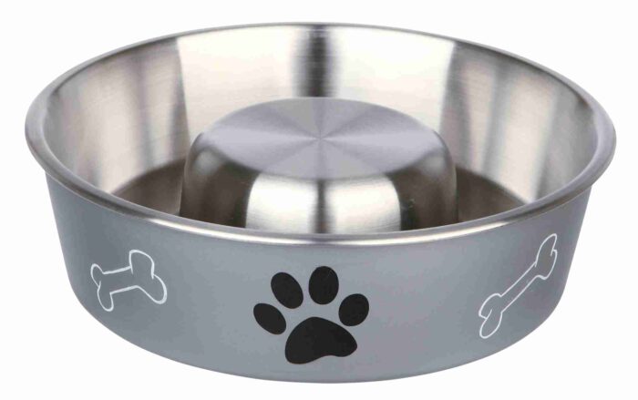Trixie Bļoda suņiem metāla Slow Feed stainless steel bowl, 1.4 l/ø 21 cm - Image 2