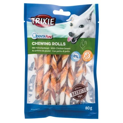 Trixie Gardums suņiem Denta Fun barbecue chewing rolls, chicken, 12 cm, 10 gab/80 g.