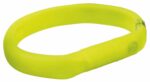 Trixie Atstarojoša kaklasiksna suņiem Flash light band USB, M–L 50 cm/17 mm, green