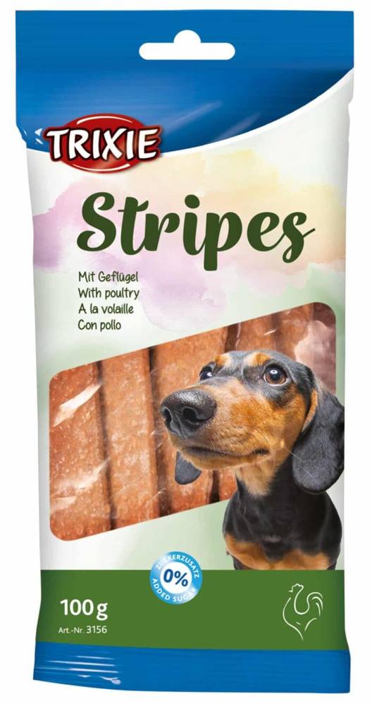 Trixie Gardums suniem Stripes with poultry, 10 gab., 100 g - Image 1