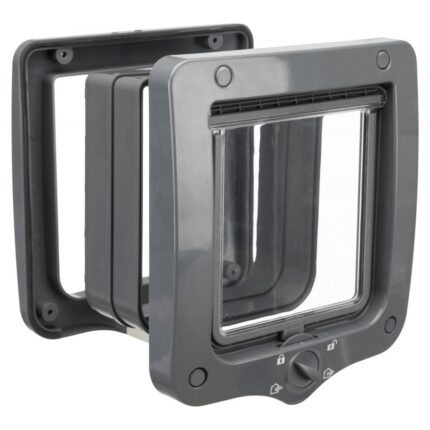 Trixie Ieliekamās durtiņas 4Way cat flap, 20 × 22 cm, grey