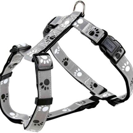 Trixie Krūšu siksna Silver Reflect H-Harness "M-L", 50-75cm/25mm