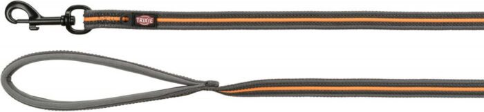 Trixie Pavada Fusion tracking leash, rubberised, M–XL 10 m/17 mm, graphite/papaya - Image 1