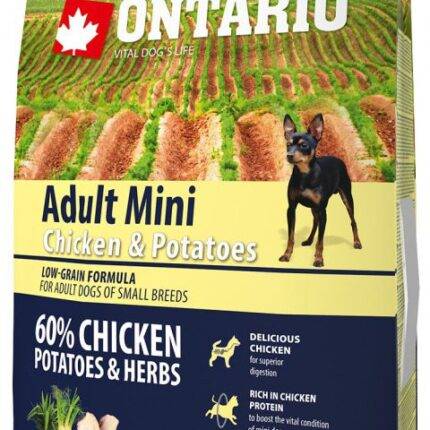 Ontario Sausa barība suņiem Dog Adult Mini Chicken and Potatoes, 6.5 kg