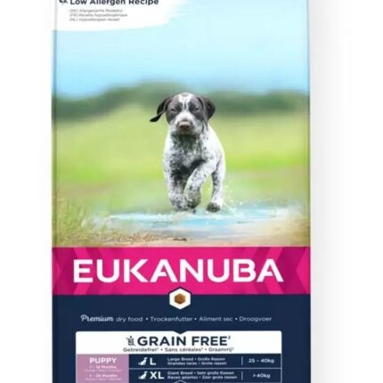 Eukanuba Sausa barība kucēniem JUNIOR LARGE GRAIN FREE Seefish, 12 kg