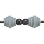 Trixie Rotaļlieta kaķiem CityStyle dumbbell, felt/wood, 10 cm