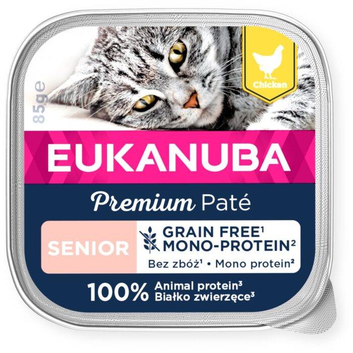 Eukanuba Konservēta barība kaķiem Cat Senior Chicken pate Mono 85g - Image 1