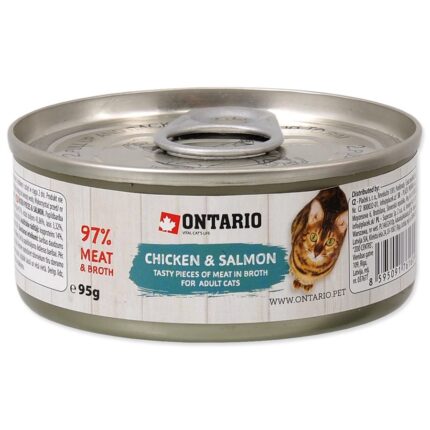 Ontario Konservi kaķiem Chicken Pieces+Scallop 95g