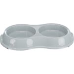 Trixie Bļoda dzīvniekiem, plastmasa Double bowl, light-weight version, 2 × 0.2 l/ø 11 cm/26 × 4 × 14 cm