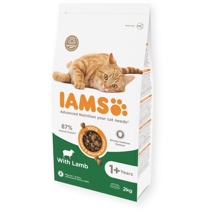IAMS Sausā barība kaķiem CAT ADULT LAMB, 2 kg - Image 1