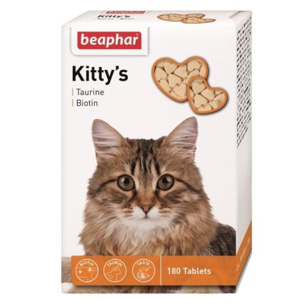 Beaphar Vitamīnizēta papildbarība KITTY'S + Taurine + Biotin, 180tab.